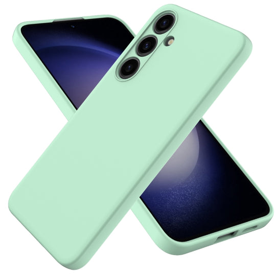 For Samsung Galaxy S24+ 5G Solid Color Liquid Silicone Dropproof Full Coverage Phone Case(Green)