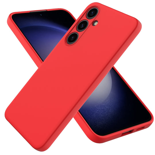 For Samsung Galaxy S24+ 5G Solid Color Liquid Silicone Dropproof Full Coverage Phone Case(Red)