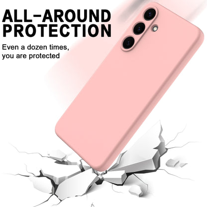 For Samsung Galaxy S25 5G Solid Color Liquid Silicone Dropproof Full Coverage Phone Case(Pink) by buy2fix