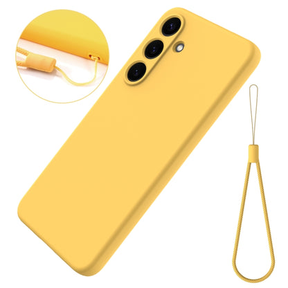 For Samsung Galaxy S25+ 5G Solid Color Liquid Silicone Dropproof Full Coverage Phone Case(Yellow) by buy2fix