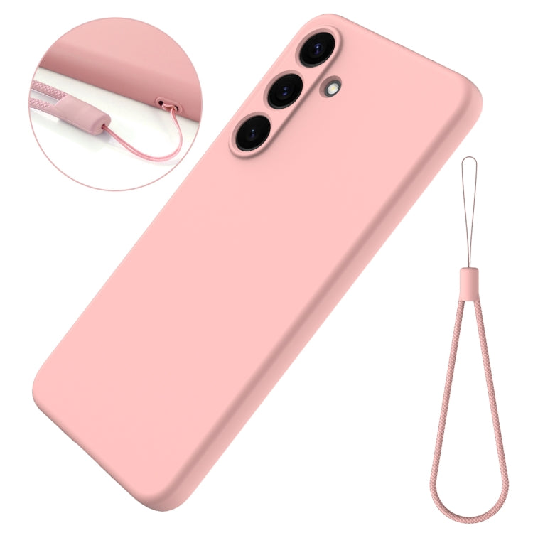 For Samsung Galaxy S25+ 5G Solid Color Liquid Silicone Dropproof Full Coverage Phone Case(Pink) by buy2fix