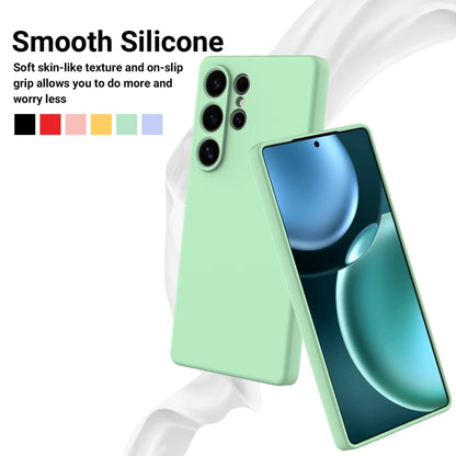 For Samsung Galaxy S25 Ultra Solid Color Liquid Silicone Dropproof Full Coverage Phone Case(Green) by buy2fix