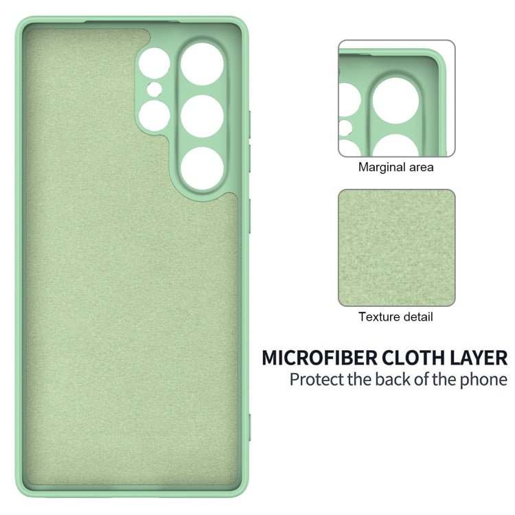 For Samsung Galaxy S25 Ultra Solid Color Liquid Silicone Dropproof Full Coverage Phone Case(Green) by buy2fix