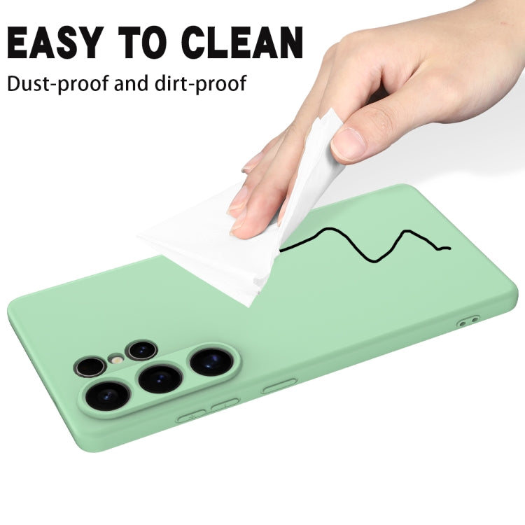 For Samsung Galaxy S25 Ultra Solid Color Liquid Silicone Dropproof Full Coverage Phone Case(Green) by buy2fix