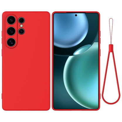 For Samsung Galaxy S25 Ultra Solid Color Liquid Silicone Dropproof Full Coverage Phone Case(Red) by buy2fix