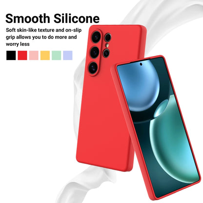 For Samsung Galaxy S25 Ultra Solid Color Liquid Silicone Dropproof Full Coverage Phone Case(Red) by buy2fix