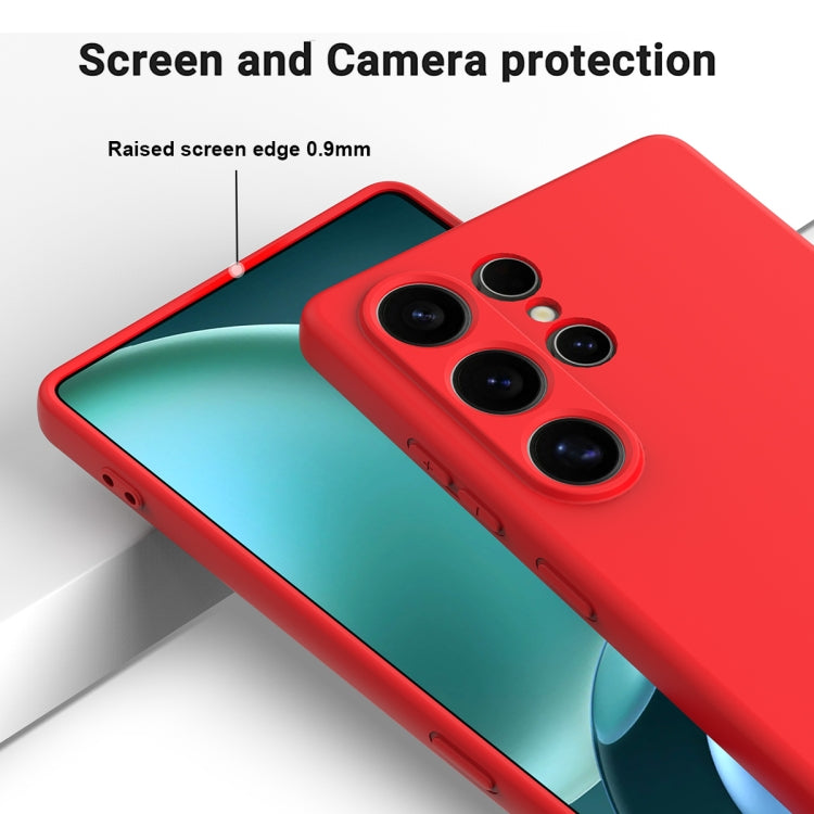 For Samsung Galaxy S25 Ultra Solid Color Liquid Silicone Dropproof Full Coverage Phone Case(Red) by buy2fix