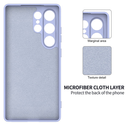 For Samsung Galaxy S25 Ultra Solid Color Liquid Silicone Dropproof Full Coverage Phone Case(Purple) by buy2fix