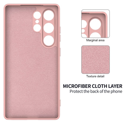 For Samsung Galaxy S25 Ultra Solid Color Liquid Silicone Dropproof Full Coverage Phone Case(Pink) by buy2fix
