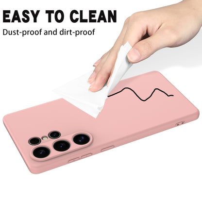 For Samsung Galaxy S25 Ultra Solid Color Liquid Silicone Dropproof Full Coverage Phone Case(Pink) by buy2fix