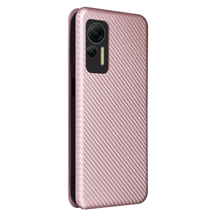 For Ulefone Note 14 Carbon Fiber Texture Flip Leather Phone Case(Pink) by buy2fix