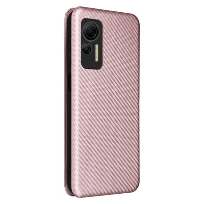 For Ulefone Note 14 Carbon Fiber Texture Flip Leather Phone Case(Pink) by buy2fix