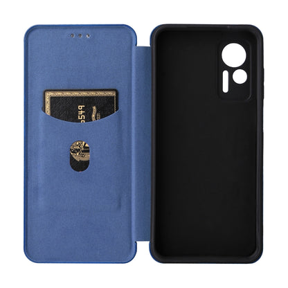 For Ulefone Note 14 Carbon Fiber Texture Flip Leather Phone Case(Blue) by buy2fix