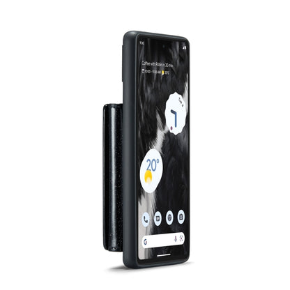 For Google Pixel 7 DG.MING M3 Series Glitter Powder Card Bag Leather Case(Black) - Google Cases by DG.MING | Online Shopping UK | buy2fix