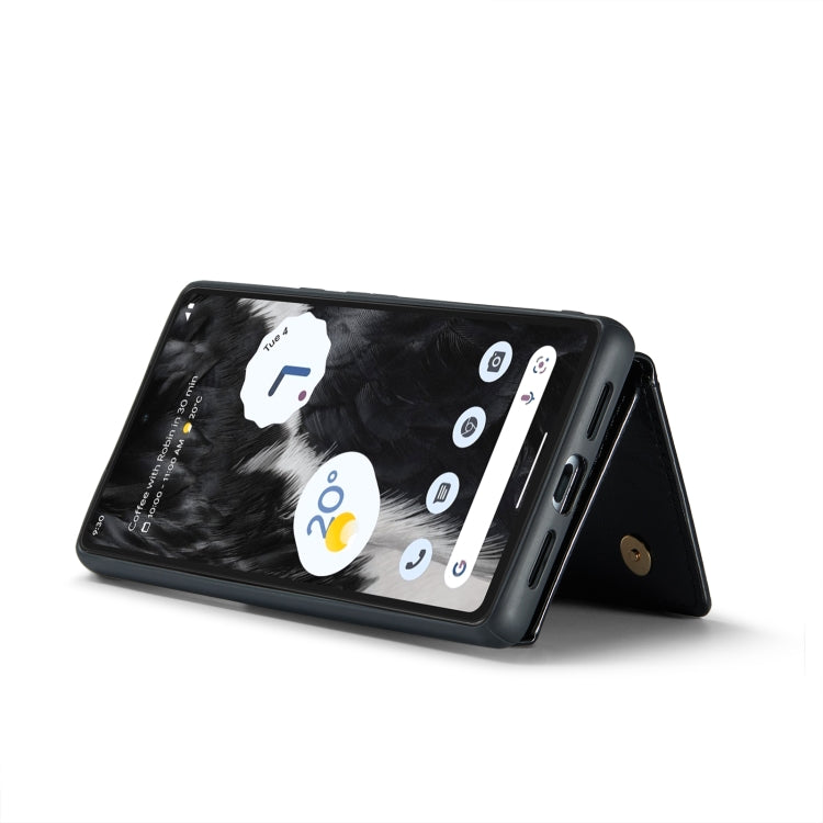 For Google Pixel 7 DG.MING M3 Series Glitter Powder Card Bag Leather Case(Black) - Google Cases by DG.MING | Online Shopping UK | buy2fix
