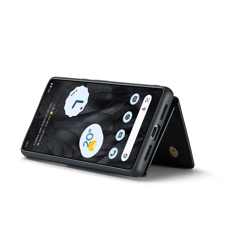For Google Pixel 8 Pro DG.MING M3 Series Glitter Powder Card Bag Leather Case(Black) - Google Cases by DG.MING | Online Shopping UK | buy2fix