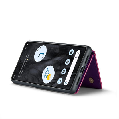 For Google Pixel 8 Pro DG.MING M3 Series Glitter Powder Card Bag Leather Case(Dark Purple) - Google Cases by DG.MING | Online Shopping UK | buy2fix