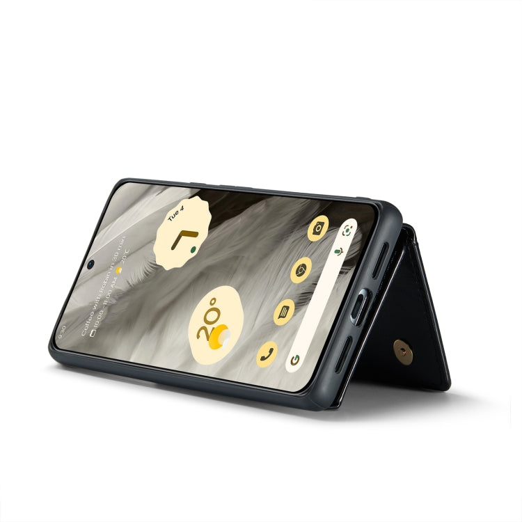For Google Pixel 8 DG.MING M3 Series Glitter Powder Card Bag Leather Case(Black) - Google Cases by DG.MING | Online Shopping UK | buy2fix