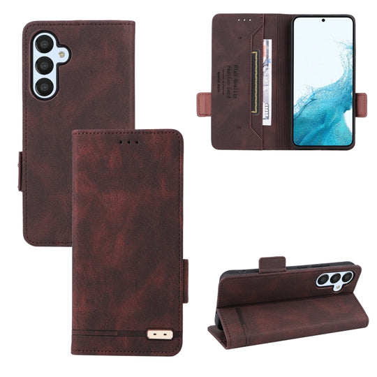 For Samsung Galaxy A54 5G Magnetic Clasp Leather Phone Case(Brown)