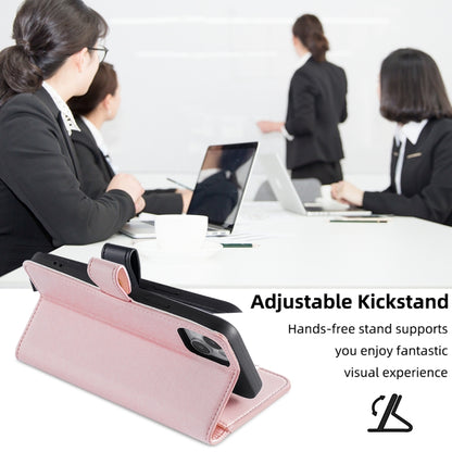 For iPhone 14 Sheep Texture Cross-body Zipper Wallet Leather Phone Case(Pink) - iPhone 14 Cases by buy2fix | Online Shopping UK | buy2fix