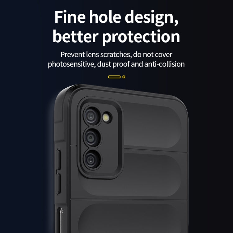 For Samsung Galaxy A03s India Version Magic Shield TPU + Flannel Phone Case(White) by buy2fix