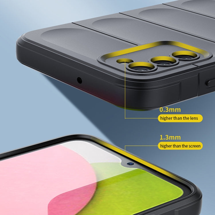 For Samsung Galaxy A03s India Version Magic Shield TPU + Flannel Phone Case(Light Blue) by buy2fix