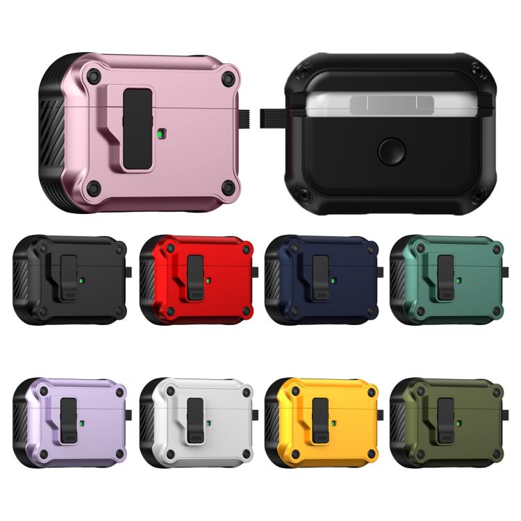 For AirPods Pro 3 Eagle Shockproof Earphone Protective Case with Switch(Black) - For AirPods Pro 3 by buy2fix | Online Shopping UK | buy2fix