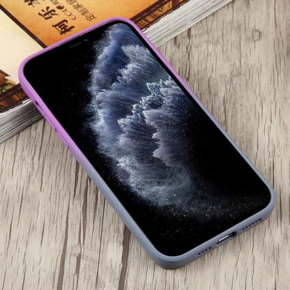 For iPhone 11 Pro Max Liquid TPU Silicone Gradient MagSafe Phone Case(Purple) by buy2fix