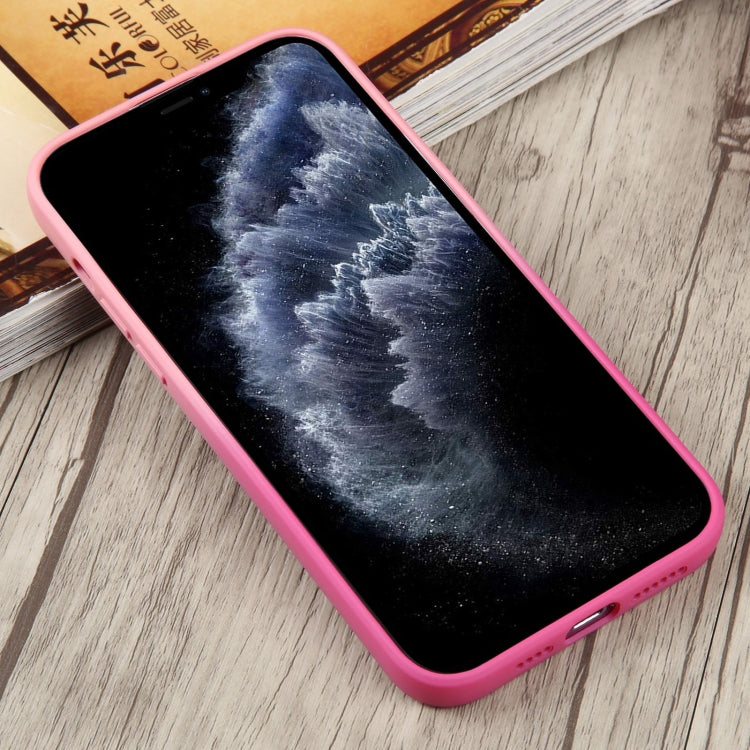 For iPhone 11 Pro Max Liquid TPU Silicone Gradient MagSafe Phone Case(Pink Red) by buy2fix