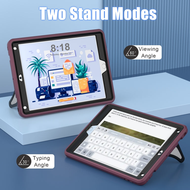 For iPad 9.7 2018/2017 / Pro 9.7 2016 / Air 2 Silicone + PC Shockproof Protective Tablet Case(Plum Black) - iPad 9.7 (2018) & (2017) Cases by buy2fix | Online Shopping UK | buy2fix