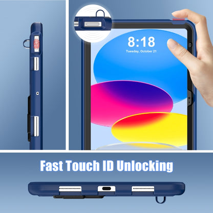 For iPad 2025 / 2022 Silicone + PC Shockproof Protective Tablet Case(Navy Blue+Black) - iPad 2025 / 2022 Cases by buy2fix | Online Shopping UK | buy2fix