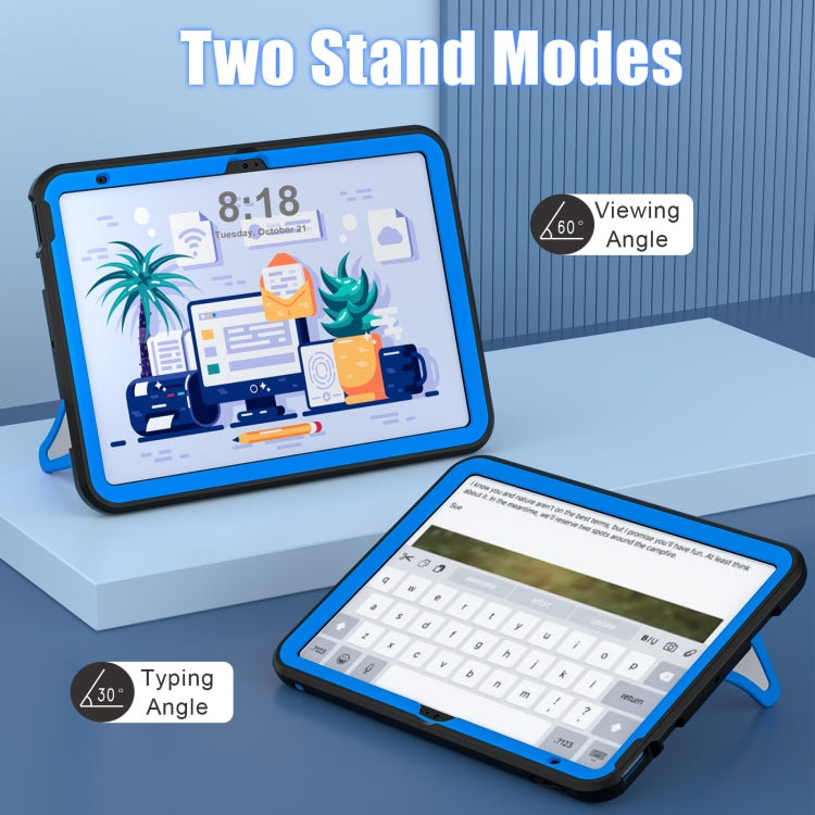 For iPad 2025 / 2022 Silicone + PC Shockproof Protective Tablet Case(Black+Blue) - iPad 2025 / 2022 Cases by buy2fix | Online Shopping UK | buy2fix