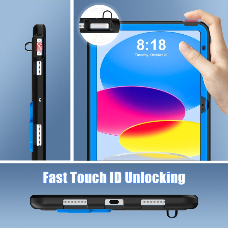 For iPad 2025 / 2022 Silicone + PC Shockproof Protective Tablet Case(Black+Blue) - iPad 2025 / 2022 Cases by buy2fix | Online Shopping UK | buy2fix