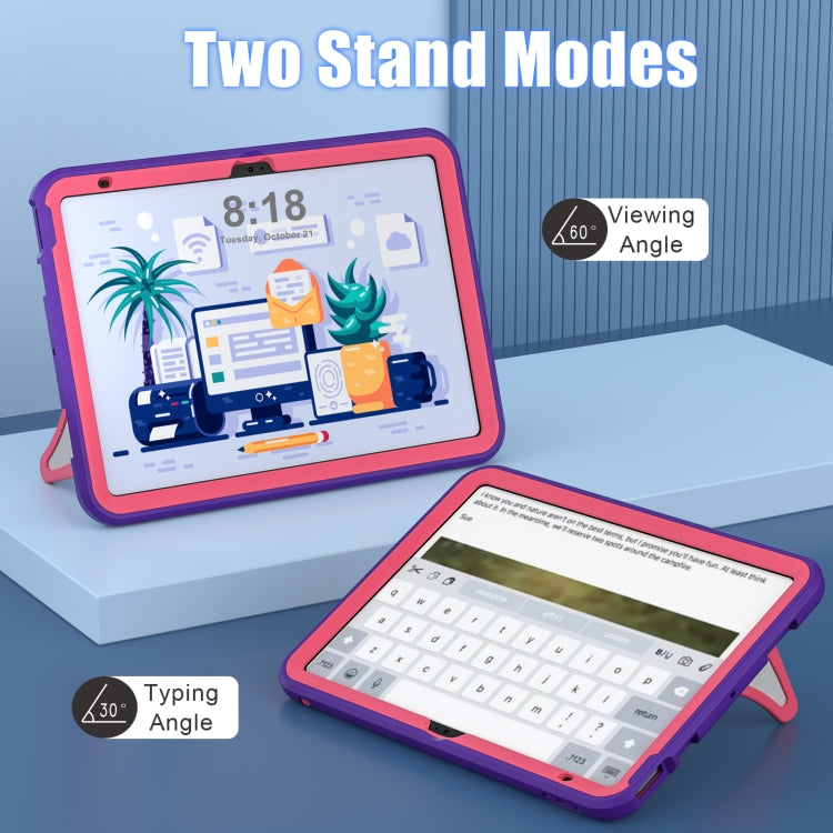 For iPad 2025 / 2022 Silicone + PC Shockproof Protective Tablet Case(Purple+Rose) - iPad 2025 / 2022 Cases by buy2fix | Online Shopping UK | buy2fix