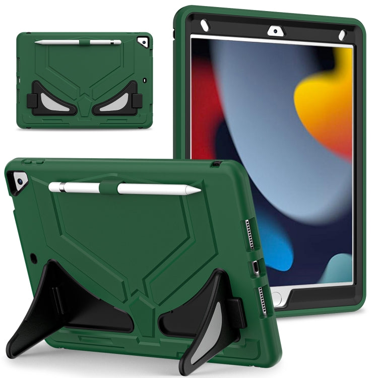 For iPad 10.2 2021 / 2020 / 2019 Silicone + PC Shockproof Protective Tablet Case(Green+Black) - iPad 10.2 Cases by buy2fix | Online Shopping UK | buy2fix