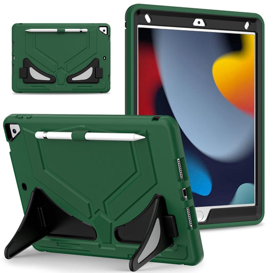 For iPad 10.2 2021 / 2020 / 2019 Silicone + PC Shockproof Protective Tablet Case(Green+Black) - iPad 10.2 Cases by buy2fix | Online Shopping UK | buy2fix
