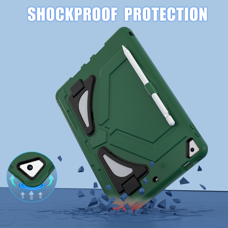 For iPad 10.2 2021 / 2020 / 2019 Silicone + PC Shockproof Protective Tablet Case(Green+Black) - iPad 10.2 Cases by buy2fix | Online Shopping UK | buy2fix
