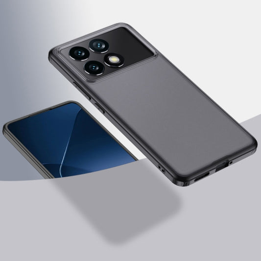 For Xiaomi Redmi K70 Pro Armor Clear TPU Hard PC Phone Case(Matte Black) - Xiaomi Cases by buy2fix | Online Shopping UK | buy2fix