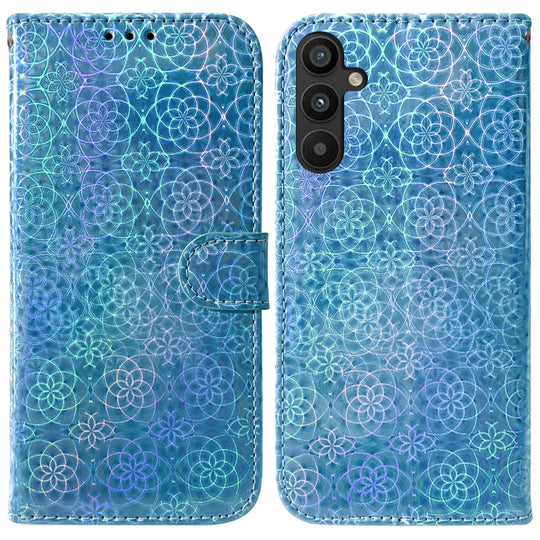 For Samsung Galaxy A34 5G Colorful Magnetic Buckle Leather Phone Case(Blue)