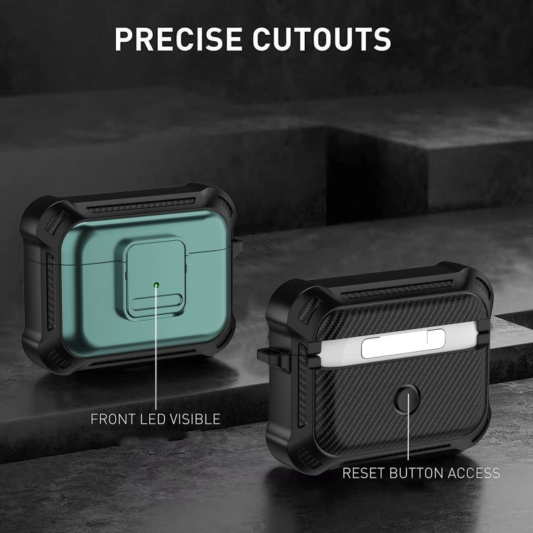 For AirPods Pro TPU + PC Shockproof Earphone Protective Case with Switch(Red) by buy2fix