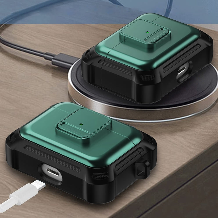 For AirPods Pro TPU + PC Shockproof Earphone Protective Case with Switch(Red) by buy2fix