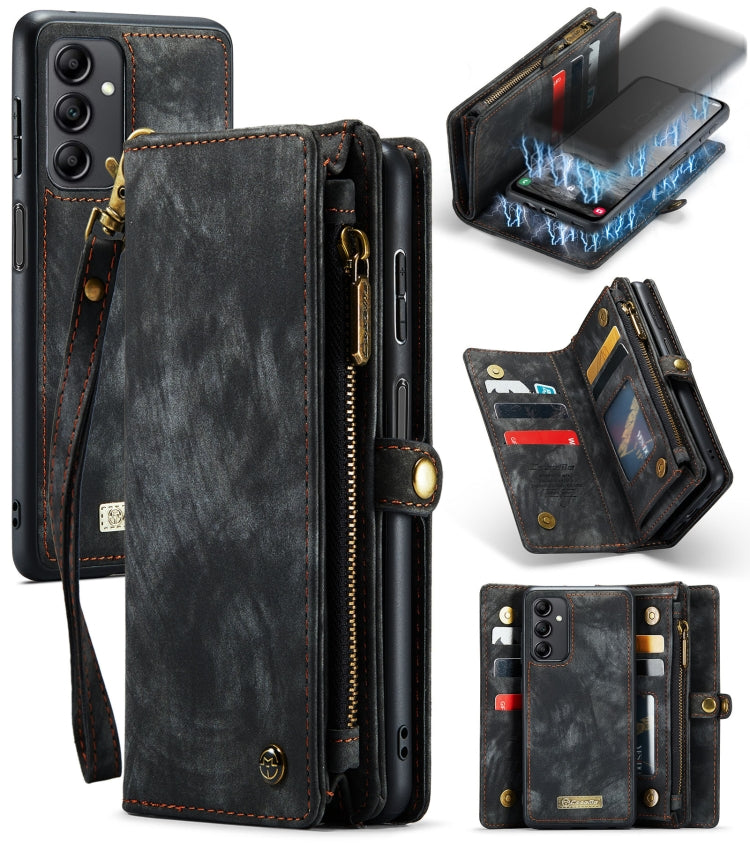 For Samsung Galaxy A14 5G CaseMe 008 Detachable Multifunctional Leather Phone Case(Black) by CaseMe