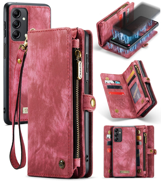 For Samsung Galaxy A14 5G CaseMe 008 Detachable Multifunctional Leather Phone Case(Red) by CaseMe