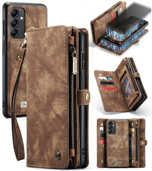 For Samsung Galaxy A14 5G CaseMe 008 Detachable Multifunctional Leather Phone Case(Brown) by CaseMe