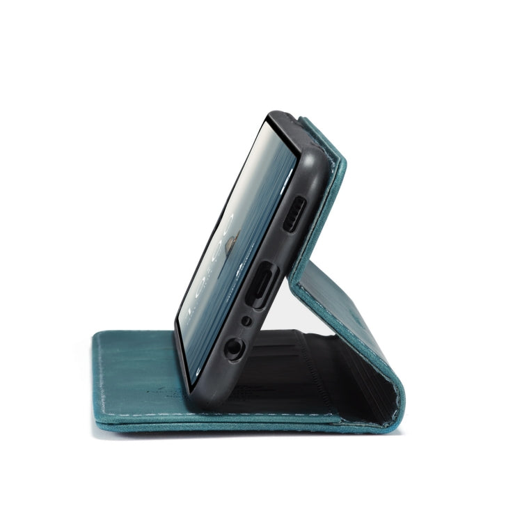 For Samsung Galaxy A14 5G CaseMe 013 Multifunctional Horizontal Flip Leather Phone Case(Blue) by CaseMe