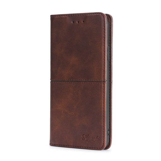 For OnePlus 11 Cow Texture Magnetic Horizontal Flip Leather Phone Case(Dark Brown) - OnePlus Cases by buy2fix | Online Shopping UK | buy2fix