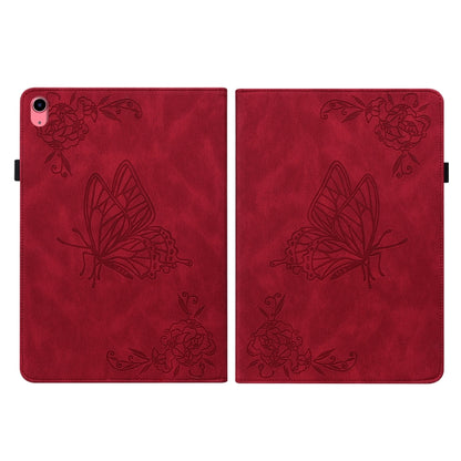 For iPad 2025 / 2022 Butterfly Flower Embossed Leather Tablet Case(Red) - iPad 2025 / 2022 Cases by buy2fix | Online Shopping UK | buy2fix