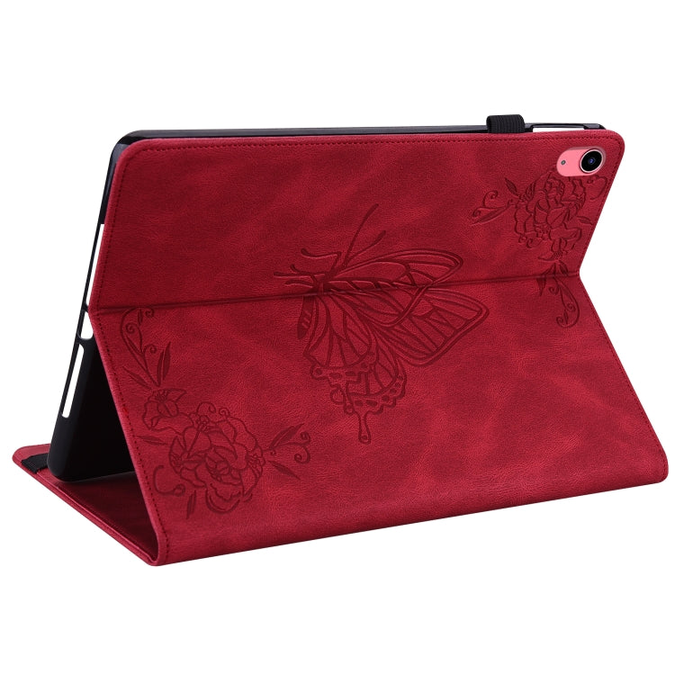 For iPad 2025 / 2022 Butterfly Flower Embossed Leather Tablet Case(Red) - iPad 2025 / 2022 Cases by buy2fix | Online Shopping UK | buy2fix