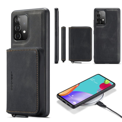 For Samsung Galaxy A53 5G JEEHOOD Magnetic Zipper Horizontal Flip Leather Phone Case(Black) - Galaxy Phone Cases by JEEHOOD | Online Shopping UK | buy2fix