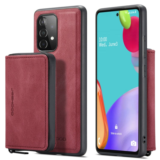 For Samsung Galaxy A53 5G JEEHOOD Magnetic Zipper Horizontal Flip Leather Phone Case(Red) - Galaxy Phone Cases by JEEHOOD | Online Shopping UK | buy2fix